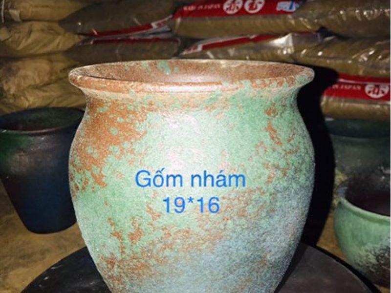 Chậu gốm nhám